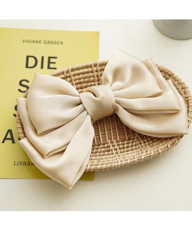 scicent Big Bow Hair Clips Hair Bows for Women Soft Silky Satin Hair Clips French Barrette Simple Bowknot Hairpin Solid Color Hair Fastener Accessories for Women Girls - 28115 - Buy Online on GoSupps.com