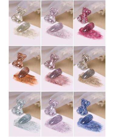 15ml UV Varnish Lacquer Soak Off Gel Nail Art Gel Nail Polish Gel Phototherapy Glue Broken Diamond Glitter Gel - (Color: 10) - Buy Online on GoSupps.com