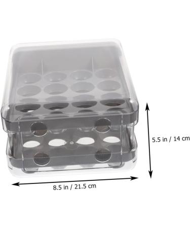 Healvian Layer Convenient Multi-function Fridge Supplies Case Refrigerator Home Tray Style Accessory Egg Grey 21.5x22.5x14cm - Buy Online on GoSupps.com