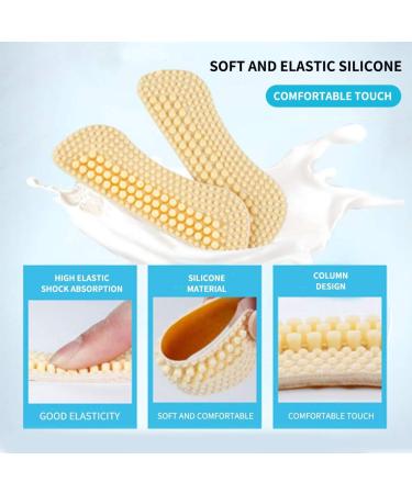 3 Pairs Heel Liner Cushions Insoles - 2mm to 6mm Thickness, 4D Heel Grip Pads, Self-Adhesive Inserts for Women's Loose Shoes - Beige - Buy Online on GoSupps.com