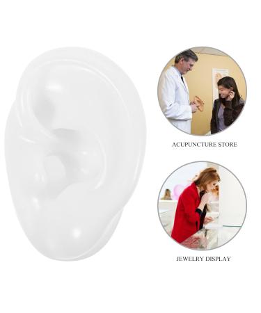 POPETPOP Silicone Ear Model Earmold for Earrings Acupuncture Jewelry - White - Buy Online on GoSupps.com