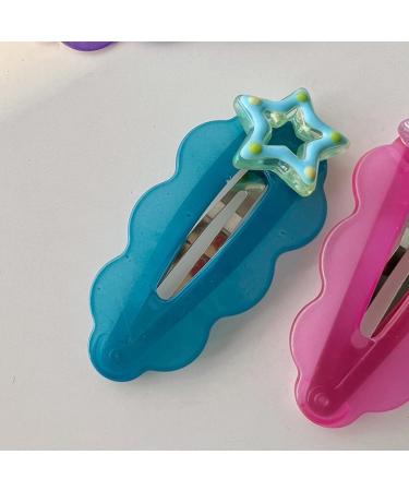 xbiez Colorful Star Shape Hairpins Hot Girls Matte Texture Star Hair Clip Y2k Style Barrettes Cute Star Hair Clip for Teens Dark blue - Buy Online on GoSupps.com