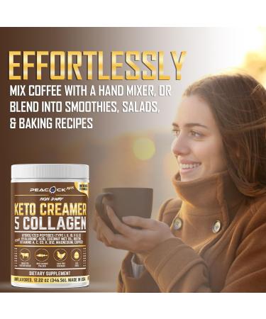 Collagen Keto Creamer Powder Coconut MCT Peptides Unflavored Hydrolyzed B12 Magnesium (24.44 Ounces (Pack of 2)) Keto Creamer 12.22 Ounce (Pack of 2) - Buy Online on GoSupps.com