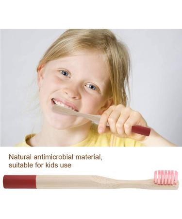 Buy Jerliflyer 6 Colors Kids Bamboo Toothbrush (10 Pack) - Eco-Friendly Soft Bristles Wooden Handle - Red - Buy Online on GoSupps.com
