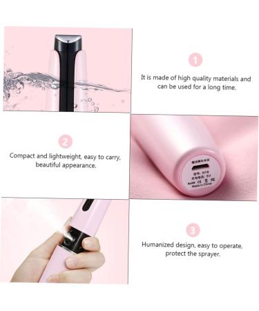  Angoily Angoily Face Steamer Facial Mister Mist Mist Moisturizing Nano Steam Mister Beauty Care Pink Sprayer Jet Cold Miss Abs - Buy Online on GoSupps.com