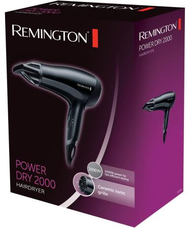 Remington D3010 Power Dry Hair Dryer 2000W Black - Lightweight and Stand-alone - Buy Online on GoSupps.com