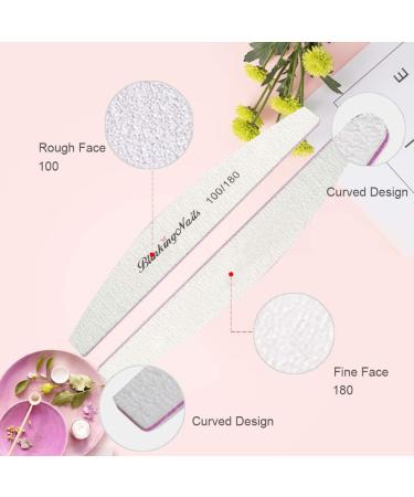 Nail Files and Buffers Professional Nail File 100/180 Grit Sanding File Set Double Side Washable Block Filen Nails Disposable Nail Files Bulk of Nail Art Tools 10 Piece - Buy Online on GoSupps.com