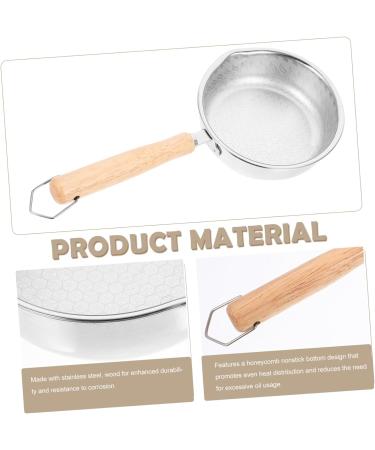 BRIGHTFUFU Stainless Steel Pot Egg Pan Griddle Kitchen Pan Small Egg Frying Pan Stainless Steel Frying Pan Kitchen Egg Cooker Honeycomb Nonstick Skillet Small Frying Pan Wood Non Stick - Buy Online on GoSupps.com