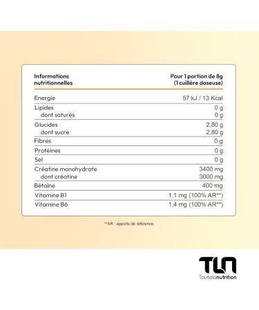 CREATINE MAX | Pure Creatine Monohydrate Powder | Enriched with Betaine and Maltodextrin | Muscle Performance Booster | No Additives | Pre Workout | Watermelon Flavor | 300g | TLN - Buy Online on GoSupps.com