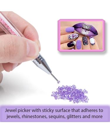 8 in 1 Dual-Ended Wax Pen for Rhinestone Picker | DIY Nails Art Tool with 500 Crystals - Buy Online on GoSupps.com