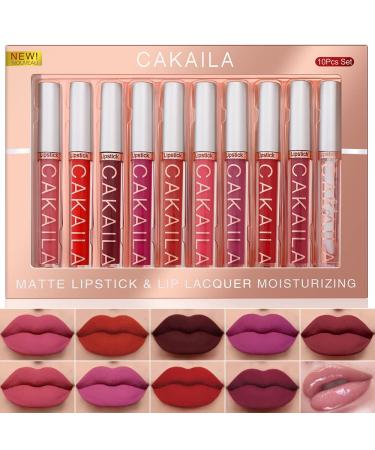 FAEYLI 9Pcs Matte Liquid Lipstick + 1Pcs Lip Plumper Set | Long Lasting & Waterproof Lip Gloss Kit - Buy Online on GoSupps.com
