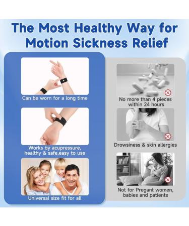 Meiyyj Travel Sickness Tapes & Anti-Nausea Bracelets for Adults & Kids - Acupressure Straps for Pregnancy Motion Sickness - 2 Pairs Black - Buy Online on GoSupps.com