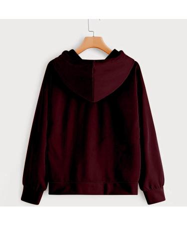 Women's Halloween Hoodie Pullover Tops Long Sleeve Sweatshirts with Gothic Autumn Shirt Role Playing Costumes Wine Large - Buy Online on GoSupps.com