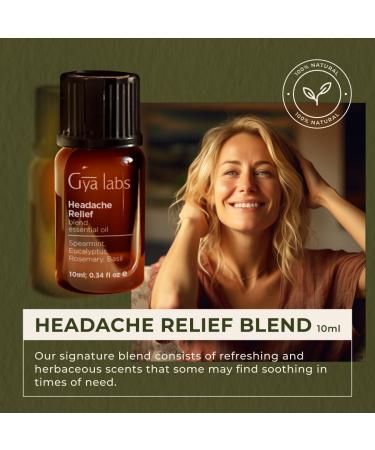 Headache Essential Oil Blend & Brain Booster Essential Oil Blend Set - Aromatherapy Grade Essential Oils Set - 2x0.34 fl oz - Buy Online on GoSupps.com