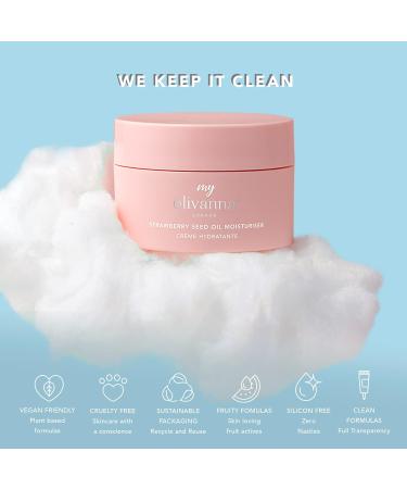 My Olivanna Strawberry Seed Moisturiser | Day & Night Cream | Skin Care For Teenage Girls & Boys | Face Cream For Dry Skin With Hyaluronic Acid | Soothing & Smoothing Complex | Vegan Friendly Formula - Buy Online on GoSupps.com