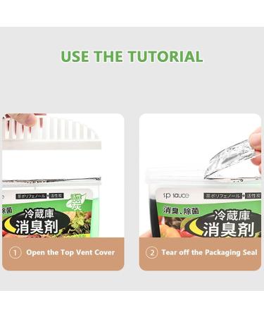 Masexi Refrigerator Deodorizer - Activated Carbon Air Purifier Box - 120g | Nature Fresh - Removes Smells & Moisture for Fresh Food - Buy Online on GoSupps.com