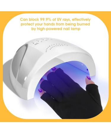 Ouligay UV Gloves for Gel Nails Anti UV Gloves UPF50+ UV Protection Gloves for Manicures Nail Fingerless UV Gloves for Manicures Skin Care - Buy Online on GoSupps.com
