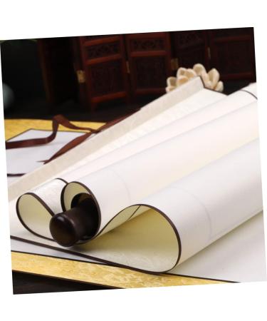 SEWOART Blank Rice Paper Scroll Calligraphy Rice Paper Water Writing Cloth Chinese Painting Couplet Paper Yellow 1.5X40X117CM - Buy Online on GoSupps.com
