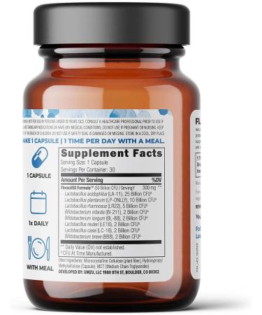 UMZU Floracil50 Daily Probiotic Supplement - 8 Gut-Healthy Bacteria Strains - 1 Month Supply - Buy Online on GoSupps.com