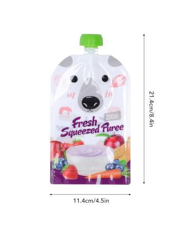 Reusable Baby Food Bags - 10 Pack 200ml Storage for Toddlers & Children | Lockable Puree Pouches - Buy Online on GoSupps.com