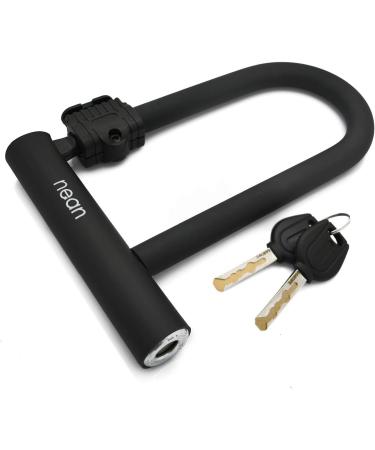 Nean U-Lock Bicycle Lock with Bracket & 2 Security Keys - 12mm 207x138mm Black | Premium Theft Protection - Buy Online on GoSupps.com