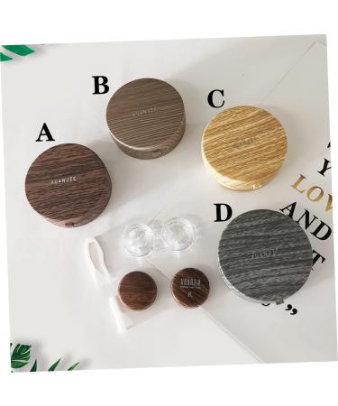 Goohochy Contact Lens Case Set - Colorful Accessories & Eye Care Holder with Mirror Tweezers and Wooden Bracket - International Shipping Available - Buy Online on GoSupps.com