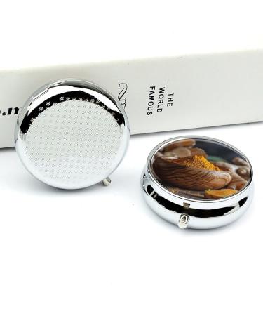 Travel Pill Box Case - 3 Compartment Wooden Bowl Design - Portable Medicine Organizer for Purse & Pocket - Buy Online on GoSupps.com