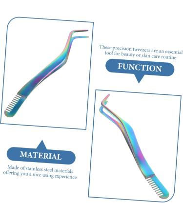 POPETPOP Eyelash Tweezers with Comb Lash Comb for Eyelash Eyebrow Tweezers Coin Tweezers 2 in 1 Lash Tweezer False Lashes Tweezer Ingrown Tweezers Straight Tweezer Stainless Steel First Aid - Buy Online on GoSupps.com