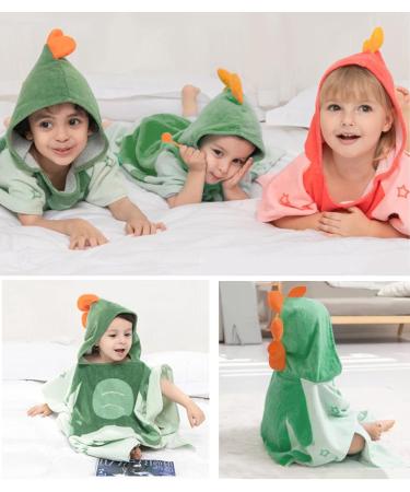 Supgomax Hooded Bathing Poncho for Kids | Cartoon Dinosaur Beach Towel & Baby Hooded Bath Towel | Absorbent and Fun for Swimming & Showers - Buy Online on GoSupps.com