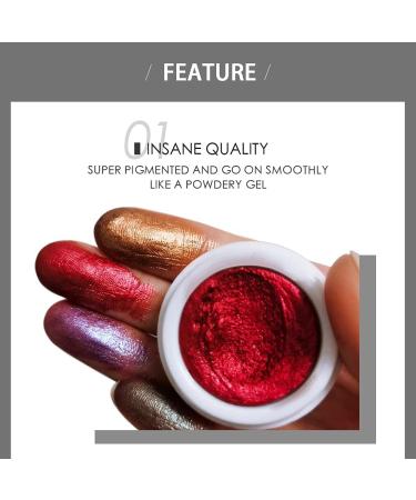 AKARY 12 Colors Glitter Eyeshadow Palette | Highly Pigmented Eye Makeup for Women & Girls | Pearlescent Monochrome Shades | Polarized Light Formula | Non-Smudge Eye Shadow | Eye Brightening Flash Powder - 11g - Buy Online on GoSupps.com