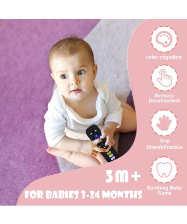 Buy Soft Silicone Bite Ring for Babies | Remote Control Biting Toy for 3-12 Months | Dental Aid Baby Teething Tube Black & Blue - Buy Online on GoSupps.com