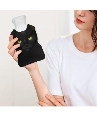 Buy Black Cat Hot Water Bottle with Plush Cover - Hand Warmer for Adults & Children | 26.5x15.3cm | International Shipping - Buy Online on GoSupps.com