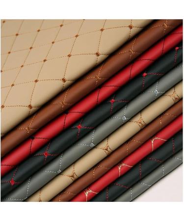 Premium Beige Faux Leather Fabric - 1.4x1m Upholstery Material for Car & Home | Soft Durable Leatherette Cloth - Buy Online on GoSupps.com