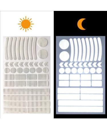 42pcs Reflective Stickers Set for Bike Helmet, Bicycle, Wheelchairs - White | Night Safety Decals for Motorbike, Scooter - Reflective Tape Included - Buy Online on GoSupps.com