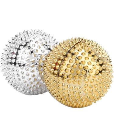 Premium Spike Magnetic Hand Massage Balls - 2 Pairs for Acupressure & Pressure Relief | Spiky Roller Trigger Tools - Buy Online on GoSupps.com