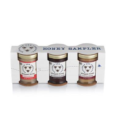 Savannah Bee Company Whipped Honey Sample Set - Original Chocolate and Cinnamon Flavors - 100% Natural, Pure, Kosher Certified, Gluten-Free Honey - Buy Online on GoSupps.com