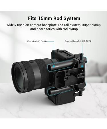 SmallRig 4 Black Aluminum 15mm Rod with M12 Female Thread - Pack of 2 | 1049 - Buy Online on GoSupps.com