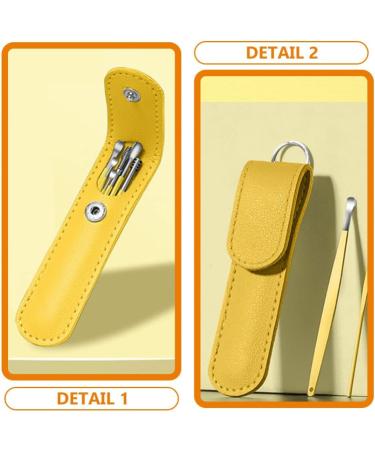 Stainless Steel Ear Wax Removal Kit - 6pcs Portable Ear Pick Cleaning Tools with Storage Bag for Home and Travel | Metal Ear Cleaner - Buy Online on GoSupps.com