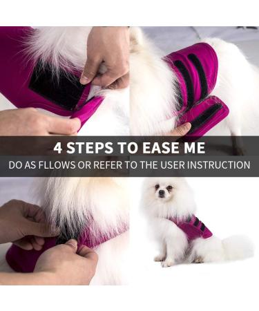 Mint Dog Coat for Anxiety Relief - Lightweight Wrap Around for Small Dogs - Rose Red - Buy Online on GoSupps.com