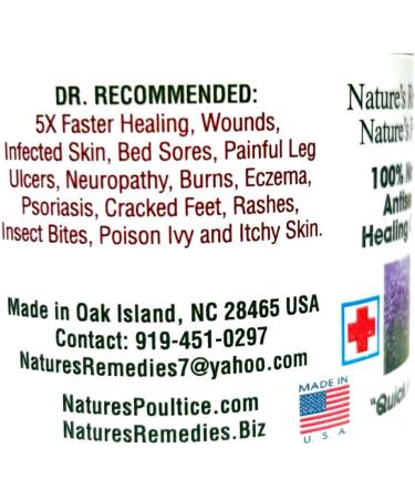 Natural Antiseptic Healing Cream - Soothes & Heals Skin Infections, Bed Sores, Wounds, Rashes, Burns - 2 oz - Buy Online on GoSupps.com