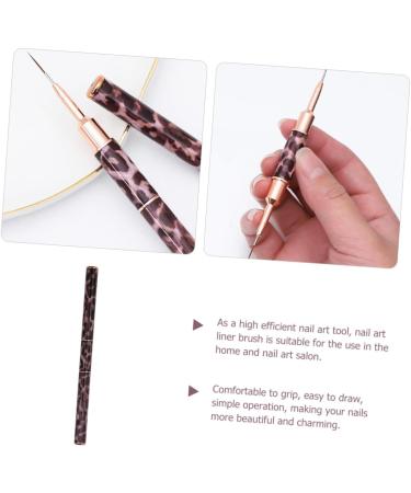 Healeved Leopard Print Double-ended Nail Art Pen Nail Art Brush Flamingo Scrunchies Nail Drawing Liner Pen Liner Brush for Nails Nail Gel Polish Nail Liner Brush Metal Double Head Nail Glue - Buy Online on GoSupps.com
