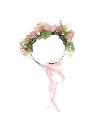 FOYTOKI Bridal Flower Headband Flower Crown for Flower Crown Hairband Bride Flower Crown Flower Crown for Women Flower Crown Garland Floral Crown Bridal Flower Crown