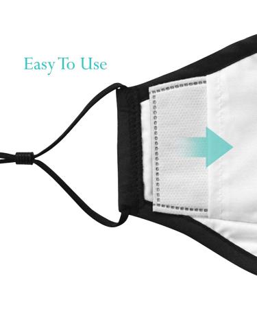 Buy 30 PM2.5 Face Mask Filters with Activated Charcoal - 5-Layer Activated Carbon Filters for Washable Masks - International Shipping Available - Buy Online on GoSupps.com