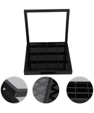 DRESSOOS 1pc 12 Empty Eyeshadow Dish Empty Eyeshadow Case Empty Pallet for Eyeshadow Travel Eyeshadow Black - Buy Online on GoSupps.com