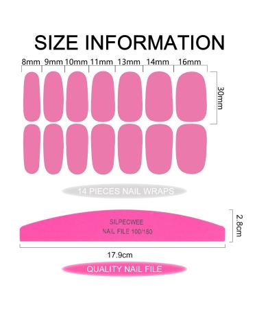 Buy SILPECWEE 16 Sheets Stylish Nail Polish Stickers - Full Nail Wraps & Self Adhesive Gel Strips for Women - Includes Nail File - International Shipping Available - Buy Online on GoSupps.com