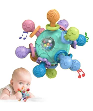 QXNDXQ Baby Teether Ball Dental Aid Baby Silicon Ball Bitering Baby Toys Sensorik Ball Rassel Montessori Toys Baby Soft Tights for Babies 0-12 months