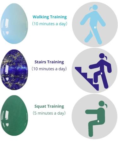 16 Species Yoni Jade Eggs - Natural Crystal Pelvic Floor Training & Massage for Women - Buy Online on GoSupps.com