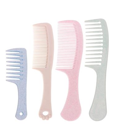 EBTOENM Professional Hair Comb Set Colour Fine Rat Tail Curly Comb Styling Hair Brushes for Women & Men Hair Tool Accessories (4Pack Colorful)