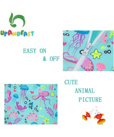 UPF 50+ Green Baby Girl One Piece Swimwear Suit with Sun Hat 6-9 Months | UPandFast Toddler Swimsuit - Buy Online on GoSupps.com
