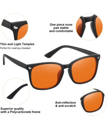 Okany Blue Light Blocking Glasses Women Men Lightweight TR90 Eyeglasses Blue Light Glasses Computer Glasses for Women & Men Orange - Buy Online on GoSupps.com